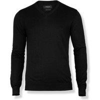 Nimbus Men's Ashbury Knitted V Neck Jumper in Black | Size: 2XL
