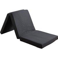 Rest Relax Folding Z Bed Futon Mattress, Visco Therapy Badenia, Lightweight Space Saving Guest Bed, Pink, 8cm / 3 Deep in Black | Size: Small Single