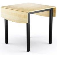 Costway Folding Dining Table Drop Leaf Tables Home Wood Kitchen Table with Foot Pad in Natural