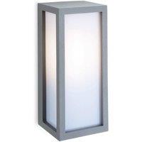 Netlighting Warwick 1 Light Outdoor Wall Light Silver Opal Diffuser IP54 E27