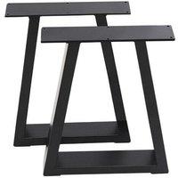 2 Pcs Industrial Metallic Table Legs for Home DIY