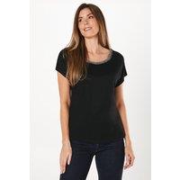 Black Jersey Beaded T-shirt