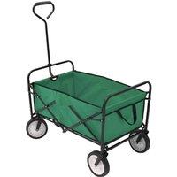 Oypla Heavy Duty Foldable Garden Trolley Cart in Green
