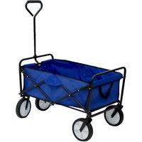 Oypla Heavy Duty Foldable Garden Trolley Cart in Blue