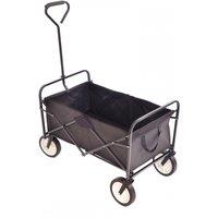 Oypla Heavy Duty Foldable Garden Trolley Cart in Black