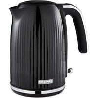 Geepas Fluted Collection Electric Kettle 1.7L 3000W, Fast Boil With Auto Shut Off in Black