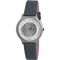 Johan Eric Women's Orstead Silver Sunray Dial Watch, UP Dots & Swarovski Indexes, Grey Satin Band
