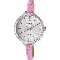 Johan Eric Women's Herlev Slim Silver Watch in Pink