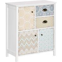 HOMCOM Sideboard Storage Chest Shabby Chic Cabinet Multi purpose Entryway in White