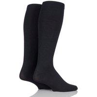SOCKSHOP Iomi Men's 2 Pair FootNurse Energising Compression Socks in Black | Size: 6-11