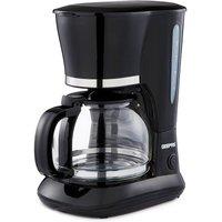 Geepas Filter Coffee Machine 1.5L Anti-Drip, Auto Shut-Off, Reusable Filter in Black