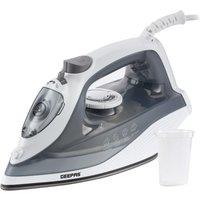 Geepas 1600W Steam Iron Non-Stick Soleplate Dry/Steam Iron in Light Grey