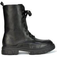 'Myra' Flat Lace Up Biker Ankle Boots