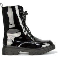 'Myra' Flat Lace Up Biker Ankle Boots