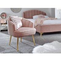 GFW Pettine Velvet Accent Chair in Pink