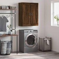 Berkfield Home Wall Mounted Cabinet Brown Oak 69.5x34x90 cm Engineered Wood