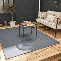 THE RUGS Outdoor Rug - Easy to Clean Reversible Waterproof Plastic Outdoor Rugs for Garden Patio Balcony Camping - Plain | Urban 1000 Anthracite