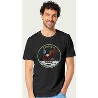 NASA Men's Apollo 11 Mission Badge Distressed T-Shirt in Black | Size: Medium
