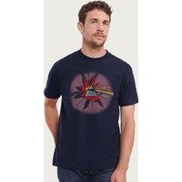 Pink Floyd Men's Dark Side Of The Moon Pop Art T-Shirt in Navy | Size: 2XL