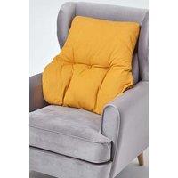 Homescapes Cotton Back Support Cushion in Mustard