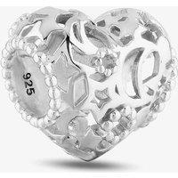 Rosa Lea Women's Moon & Stars Heart Charm AM-2THB014904 in Silver