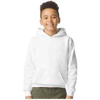 Gildan Softstyle Ringspun Cotton Midweight Hoodie in White | Size: 3 Years