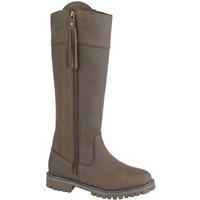 Woodland Women's Bailey Waxy Leather Country Boot in Dark Brown | Size: 6
