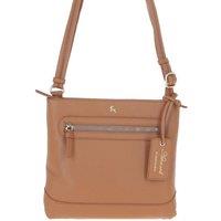 Ashwood Leather Women's 'Bliss' Leather Cross Body Bag with Adjustable Strap in Camel
