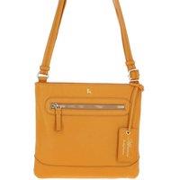 Ashwood Leather Women's 'Bliss' Leather Cross Body Bag with Adjustable Strap in Mustard