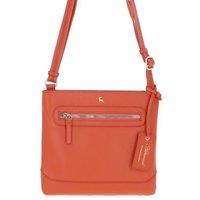 Ashwood Leather Women's 'Bliss' Leather Cross Body Bag with Adjustable Strap in Orange