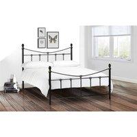 Ashfield Premium Black & Antique Gold High End Metal Bed Frame | Size: Single