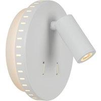 Lucide 'BENTJER' Modern Non Dimmable Tiltable Stylish Reading Wall Light in White