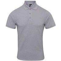 Premier Men's Coolchecker Plus Piqu Polo Shirt in Silver | Size: Medium
