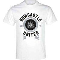 Newcastle United FC Men's Magpies T-Shirt in White | Size: XL