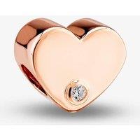 Rosa Lea Women's White Offset Heart Charm AM-2THB006206-White in Gold