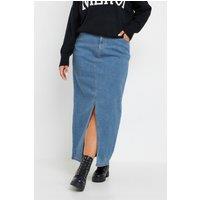 Yours Women's Maxi Denim Skirt in Blue | Size: 20