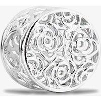 Rosa Lea Women's Swirl Roses Charm AM-2THB016804 in Silver