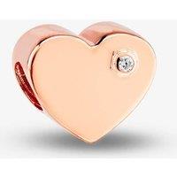 Rosa Lea Women's White Offset Heart Charm AM-2THB001806 in Gold