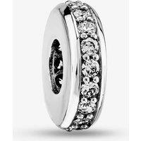 Rosa Lea Women's White Spacer Charm AM-2THB003204-White in Silver