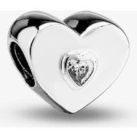 Rosa Lea Women's White Heart Charm AM-2THB005704-White in Silver