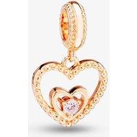 Rosa Lea Women's October Birthstone Heart Dangle Charm AM-2THB004206-Pink in Pink