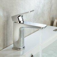 Nes Home Astra Modern Chrome Cloakroom Basin Sink Mono Mixer Tap in Silver