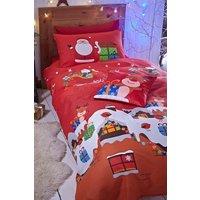 Catherine Lansfield 'Santa's Christmas Presents' Duvet Set in Red | Size: Double