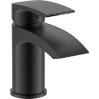 Nes Home Vago Modern Cloakroom Matte Black Basin Sink Mono Mixer Tap