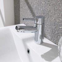 Nes Home Contemporary Bathroom Chrome Basin Sink Single Lever Mixer Tap in Silver