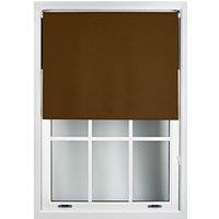 Furnished Brown Blackout Roller Blinds - Trimmable Window Shade for Home & Office | Size: 225 cm width x 210 cm drop