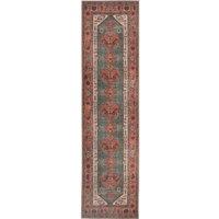 Kukoon Terracotta Traditonal Distressed Hallway Runner Rug Non Slip & Washable in Fawn | Size: 80 cm x 300 cm