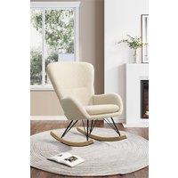 Modern Faux Wool Rocking Chair Leisure Chair