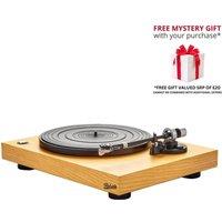 Roberts Stylus Classic High Fidelity Vinyl Turntable Record Player in Light Oak