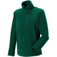 Russell Men's Quarter Zip Fleece Top in Bottle Green | Size: Large